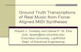 Ground Truth Transcriptions of Real Music from Force ... · The Trouble with MIDI Transcriptions MIDI transcriptions are freely available, but: MIDI files have transcriptions of music