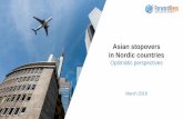 Asian stopovers in Nordic countries · Asia Nordic Countries vs worldwide Nordic countries outperformed in attracting Asian stayovers Int’l arrivals between 1st Jan 2017 and 28th