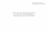 Macroscopic Physics Phy459F Part I- Thermodynamics Text ...atmosp.physics.utoronto.ca/~shahnas/Courses/... · Dr. M.H. Shahnas University of Toronto Department of Physics Macroscopic
