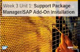 Week 3 Unit 1: Support Package Manager/SAP Add-On …Import phases are collected in import modules “Preparation”, “Import 1”, “Import 2, “Postprocessing” Execution of