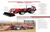 MAHINDRA ADVANTAGE IMPLEMENTS Series Needs...Mahindra warranty statement and your dealer for details) OUTSTANDING PERFORMANCE. GREAT VALUE. Mahindra offers a large selection of implements