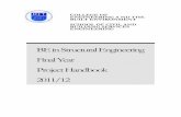 BE in Structural Engineering Final Year ProjectHandbook ...colincaprani.com/files/notes/FYP/Project Handbook 2011-12.pdf · BE in Structural Engineering Final Year ProjectHandbook