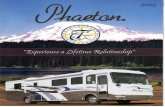 library.rvusa.com · Phaeton. The luxurious galley is an integral part of the Phaeton - demonstrating the elegance of this affordable home. Abundant cabinet space, a microwave oven,