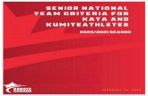 SENIOR NATIONAL TEAM CRITERIA FOR KATA AND … · 2020-02-28 · Competitive karate is composed of the two distinct disciplines of kata and kumite. Within Karate Canada’s Senior