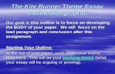 The Kite Runner Character List · 2018-07-05 · The Kite Runner Theme Essay Outline/Rough Draft Our goal in this outline is to focus on developing the BODY of your paper. We will