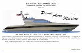 12 Meter - Fast Patrol Craft - Puma Aero Marine · Puma Aero Marine 12 Meter - Fast Patrol Craft Preliminary Proposal and Specification August 2016 TWIN DIESEL WATER JET DRIVE ~ FP