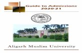 Guide to Admissions 2020-21History Islamic Studies Aligarh Muslim University Guide to Admissions 2020-21