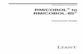 RM/COBOL to RM/COBOL-85 Conversion Guide need to know to move your RM/COBOL programs over to RM/COBOL-85.