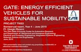 GATE: Energy Efficient Vehicles for Sustainable Mobility · CENTER FOR AUTOMOTIVE RESEARCH GATE: ENERGY EFFICIENT VEHICLES FOR SUSTAINABLE MOBILITY. PROJECT TI022. Semiannual report,