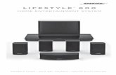 HOME ENTERTAINMENT SYSTEM - Bose · Equipment name: Bose® Lifestyle® 600 home entertainment system, Type designation: 420128, 420132, 421088 Restricted substances and its chemical