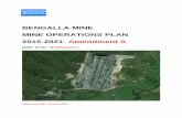 BENGALLA MINE MINE OPERATIONS PLAN 2015-2021- … · Additional locations for the siting of the Explosives Storage Facility; and The placement of fill from the excavation of clean