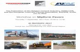 Workshop on Slipform Pavers · The Federation of the Belgian Cement Industry, FEBELCEM, and the European Concrete Paving Association, EUPAVE, invite you to their Workshop on Slipform