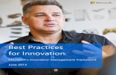 Best Practices for Innovation · strategy, processes and technology play a large role, people matter. To start, let’s discuss leadership. ... Working on corporate culture for innovation