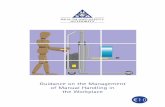 Guidance on the Management of Manual Handling in the Workplace · Manual handling risk assessment is not being addressed effectively in the Irish workplace (Power, 2003) and therefore
