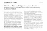 Center Pivot Irrigation for Cornis likely to have excess irrigation water. Reducing season-long irrigation (deficit irrigation).The impact of several levels of irri-gation deficit