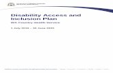 Disability Access and Inclusion Plan - WA Health · Disability Access and Inclusion Plan . WA Country Health Service . 1 July 2015 – 30 June 2020 ... Guiding Principles and Values.....