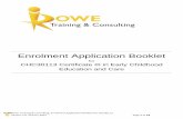 Enrolment Application Booklet - Rowe - Enrolment...آ  Rowe Training & Consulting; Enrolment Application
