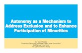 Autonomy as a Mechanism to Address Exclusion and to ... · Cruz vs. Secretary of DENR (2000)-certain provisions allegedly an unlawful deprivation of State’s ownership over lands