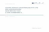 LAURA ASHLEY (AUSTRALIA) PTY LTD (IN LIQUIDATION) ACN …/media/Files/apac-files/creditors-portal/cip... · This report sets out the Liquidators’ acts and dealings for the ... hardware