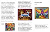 Shamanic art originated with prayer Huichol Tribescmsart.weebly.com/uploads/3/9/4/1/39410071/huichol_tribe.pdfHuichol Yarn Painting For the Huichol people, art is a means of encoding
