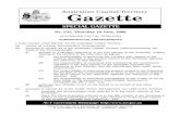 SPECIAL GAZETTE - ACT Legislation Register · 6/29/2000  · SPECIAL GAZETTE No. S32, Thursday 29 June, 2000 ... Part IV and section 54 of Part V National Exhibition Centre Trust