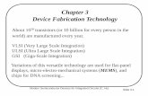 Chapter 3 Device Fabrication TechnologyModern Semiconductor Devices for Integrated Circuits (C. Hu) Slide 3-1 Chapter 3 Device Fabrication Technology About 1020 transistors (or 10