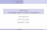 Electronics- Controlling Power to Output Transducersdenethor.wlu.ca/pc300/lectures/controlbeam_handout.pdfTypes of output transducers Types of control Devices for control Other considerations
