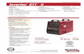 Invertec STT II Product Info - Lincoln Electric · of wire feed speed, resulting in superior arc performance, ... • Lower fume generation and spatter • Can use various compositions