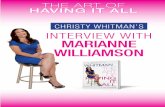 Christy Whitmanâ€™s intervieW With Marianne WilliaMsonart-interviews-pdf.s3. Marianne Williamson Marianne