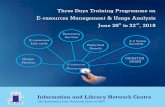 Three Days Training Programme on E-resources Management ... · v Case study of evaluation of usage statistics v CORAL: Open source ERM Software (Resources, Licensing, ... Mumbai,