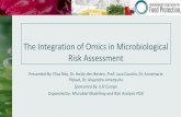 The Integration of Omics in Microbiological Risk Assessment · −Pathogenicity −Virulence −Stress responses −Interaction with other systems (both humans and microbes) ... Proteomic