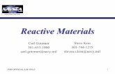 RMs Rutgers 08coesdytse/NanoE-Workshop2008/Gotzmer.pdf · Reactive Materials? ¾An energetic material consisting of two or more solid-state reactants that together form a thermo-chemical