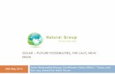 SOLAR FUTURE POSSIBILITIES, THE LALIT, NEW DELHI · SOLAR – FUTURE POSSIBILITIES, THE LALIT, NEW DELHI Solar Renewable Energy Certificates (Solar RECs) – Today and the way ahead