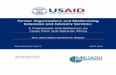 Farmer Organizations and Modernizing Extension and ... · FARMER ORGANIZATIONS AND MODERNIZING EXTENSION AND ADVISORY SERVICES: A FRAMEWORK AND REFLECTION ON CASES FROM SUB-SAHARAN