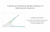 Tutorial on Nonlinear Modal Analysis of Mechanical Systems · Tutorial on Nonlinear Modal Analysis of Mechanical Systems Gaëtan Kerschen Aerospace and Mechanical Eng. Dept. University