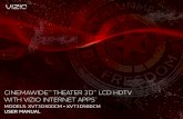 cinemawide THeaTeR 3d Lcd HdTV wiTH Vizio inTeRneT appsstatic.highspeedbackbone.net/pdf/Vizio XVT3D580CM 3D... · 2012-11-16 · A XVT3D500CM / XVT3D580CM Television Antenna Connection