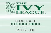 Table of Contents · 17 18 1 BASEBALL All-Time League Champions The Ivy League teams participated in the Eastern Intercollegiate Baseball League from 1930 to 1992.