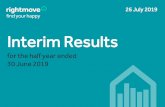 Interim Results - Rightmove /media/Files/R/Rightmove/2019/half-year-results...آ  Agency and New Homes