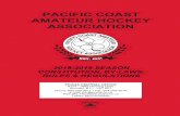 PACIFIC COAST AMATEUR - PCAHA Rulebook_2018-2019_Complete.pdf · PCAHA Rulebook - 2018-2019 Season - 3 - PRESIDENT’S MESSAGE The Pacific Coast Amateur Hockey Association (PCAHA)