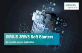 SIRIUS 3RW5 Soft Starters - Siemens · Unrestricted Siemens AG 2018 SIRIUS 3RW Soft Starters until today Page 3 Power [kW] at 400 V High-Feature 55 250 560 1000 1200 3RW30 3RW40 3RW44
