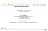 Neutron diffraction measurements for thermo -mechanical … · 2019-01-08 · Slide: 1 Neutron diffraction measurements for thermo -mechanical modeling of TATB-based explosives LANSCE