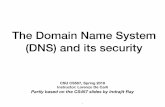 The Domain Name System (DNS) and its securitycs.colostate.edu/~cs557/slides/17.pdf · Domain Name System • The Domain System consist of: • An application-layer protocol to translate