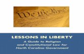 LESSONS IN LIBERTY - ACLU of North Carolina · 3 table of contents religious speech by private individuals street preaching 4 religious displays erected by 6 private individuals in