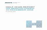 HFM Half Year Report - Hays plc/media/Files/H/Hays... · Half Year Report (1) Net fees comprise turnover less remuneration of temporary workers and other recruitment agencies. (2)