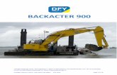 BACKACTER 900 - Salvex · Low turbidity dredging machine. Shock-absorbing elastic foundation, integrated in the dredger’s deck. Al spud and spud carrier operations from the Backacter’s