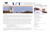 UT Department of Geography & Planning · Urban-Economic Geography Environmental Geography/Planning Land Use Analysis and Transportation Geography/Planning Cultural, Behavioral, and