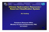 Chinese Hydrocarbon Resources / Reserves Classification System · The hydrocarbon resources of China were estimated about 100 billion tonnes of oil in place and about 50 trillion