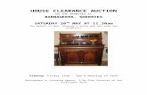 HOUSE CLEARANCE AUCTION - WordPress.com€¦  · Web viewlarge classical music scene wall tapestry 69” high x 83” wide. mahogany cutlery cabinet chest with some kings pattern