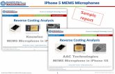 iPhone 5 MEMS Microphones - System Plus Consulting · 12 iPhone 5 MEMS Microphones Reverse costing analysis represents the best cost/price evaluation given the publically available