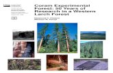 Coram Experimental Forest: 50 years of ... - US Forest Service · Coram Experimental Forest: 50 Years of Research in a Western Larch Forest Raymond C. Shearer Madelyn M. Kempf. ...